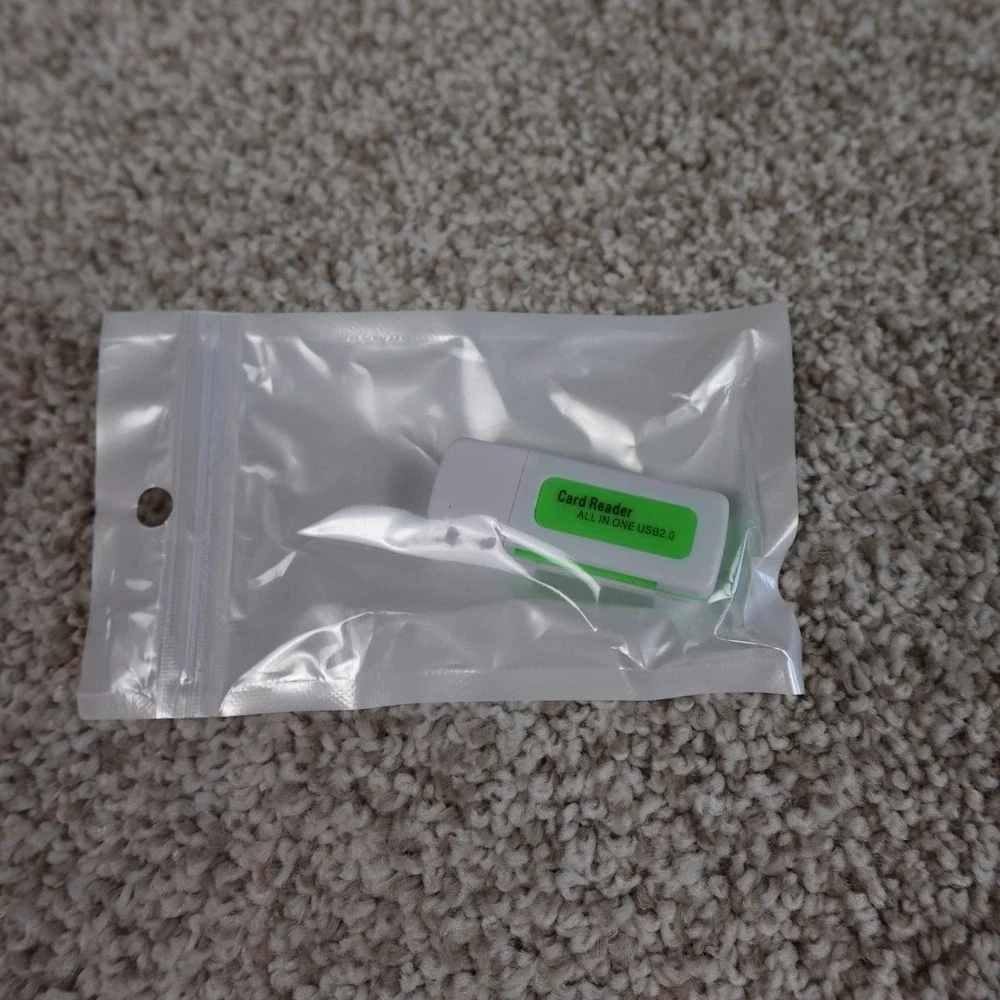All In One‎ USB 2.0 Card Reader Portable Memory Card Adapter White Green New
